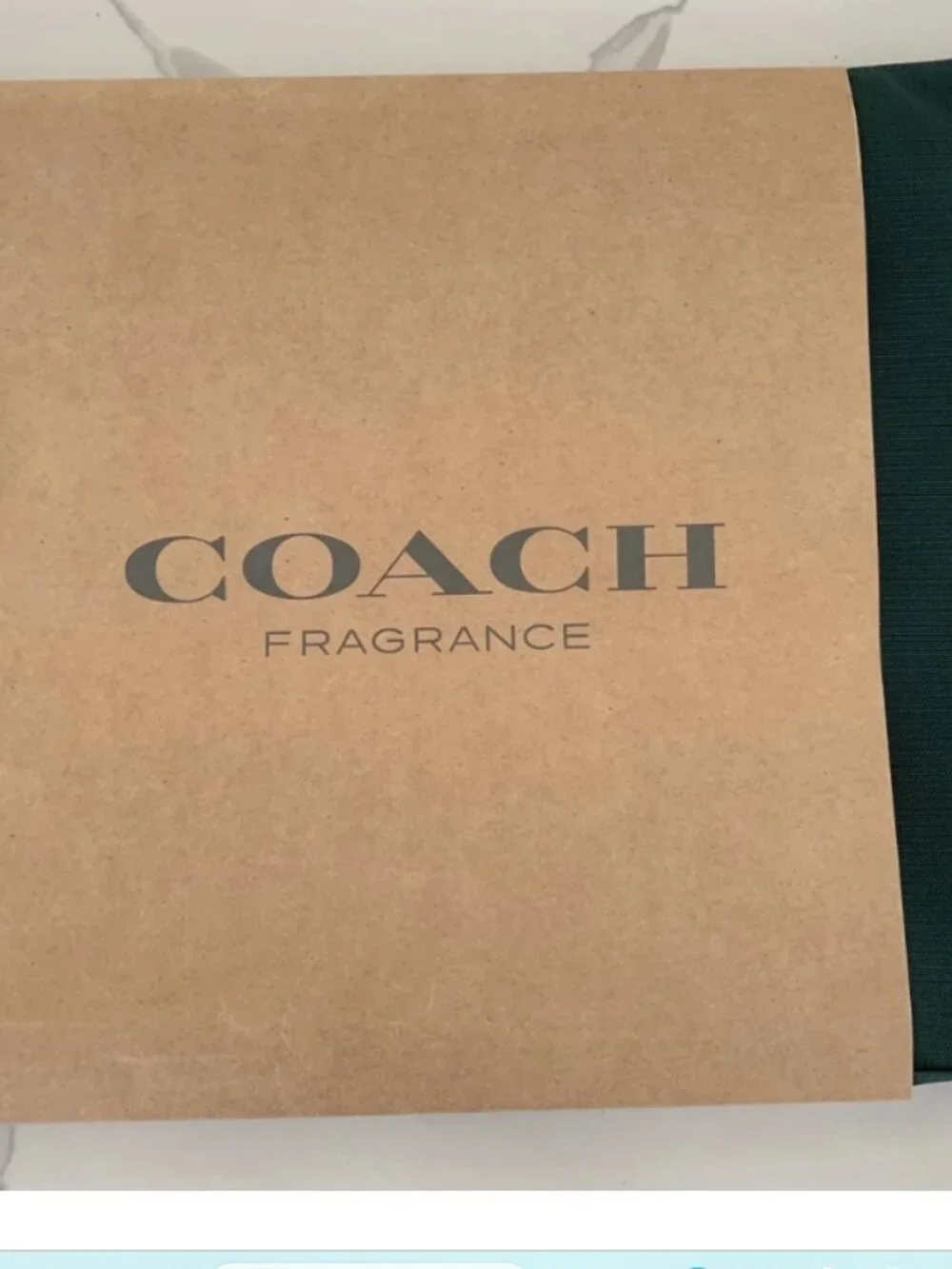 Coach Fragrance Duffle Dark Green Weekender Carry-on Gym Shoulder / Hand Bag New